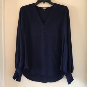 Express Button Front Blouson Chelsea Popover